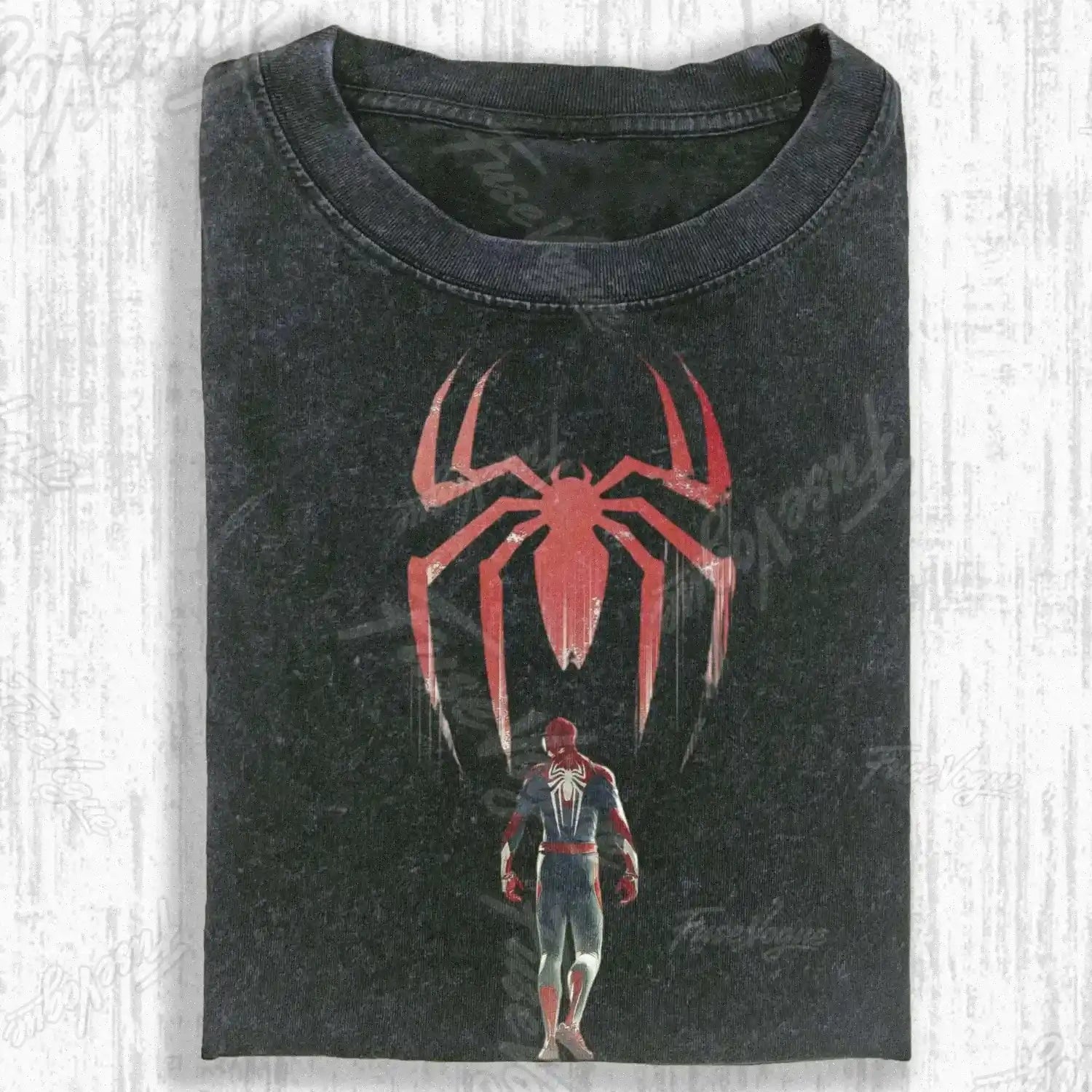 SPIDER SHADOW HERO GRAPHIC T-SHIRT - FUSEVOGUE