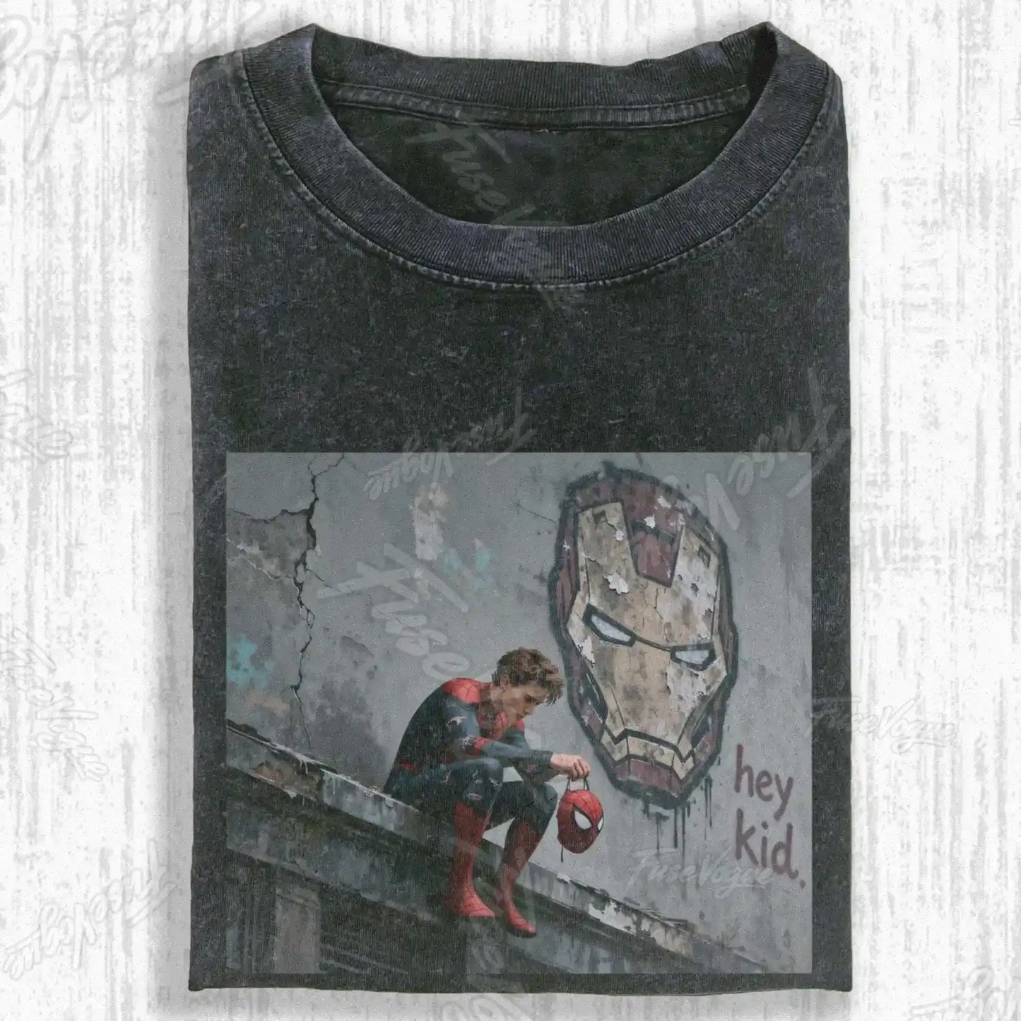 SPIDER SHADOW HERO GRAPHIC T-SHIRT - FUSEVOGUE