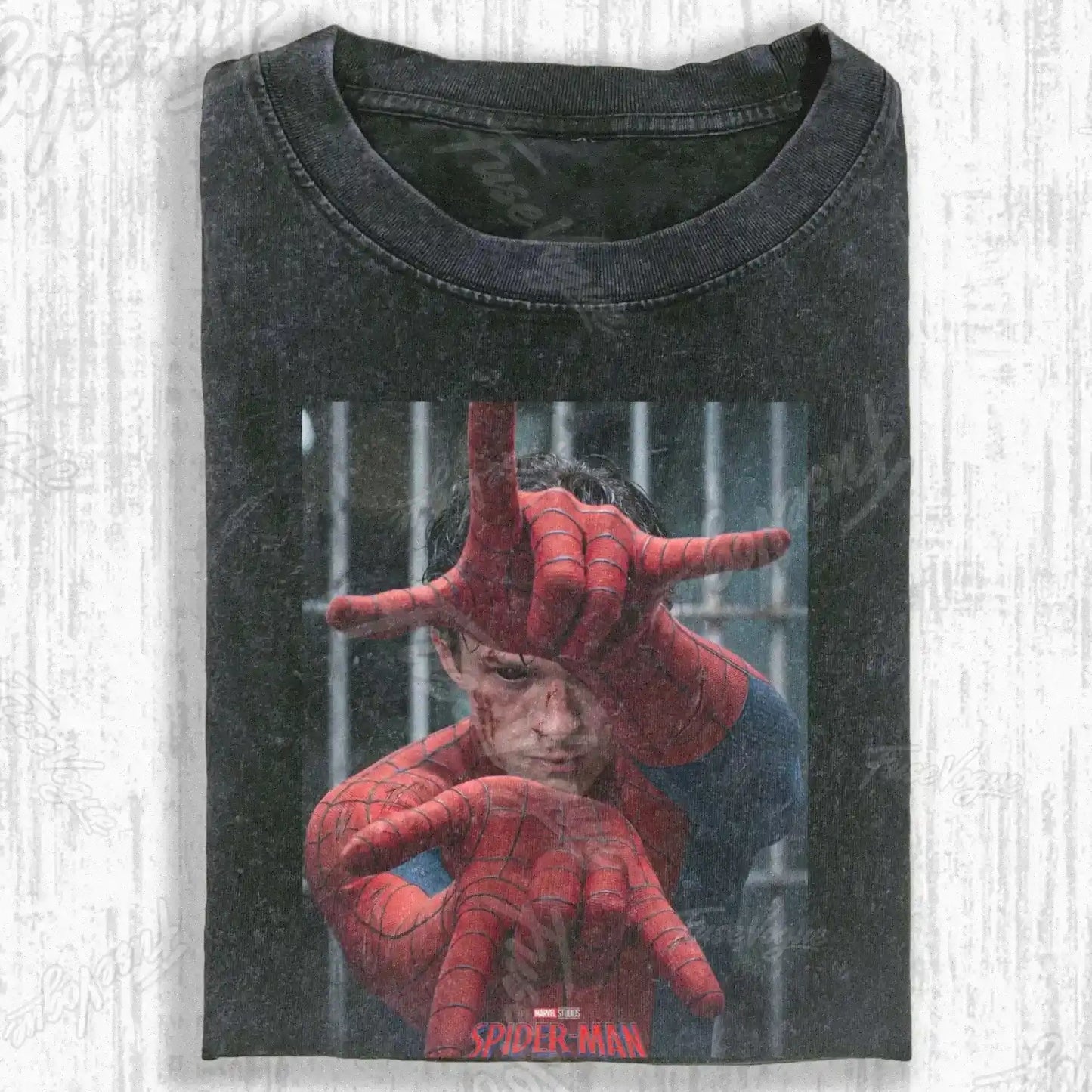 SPIDER SHADOW HERO GRAPHIC T-SHIRT - FUSEVOGUE