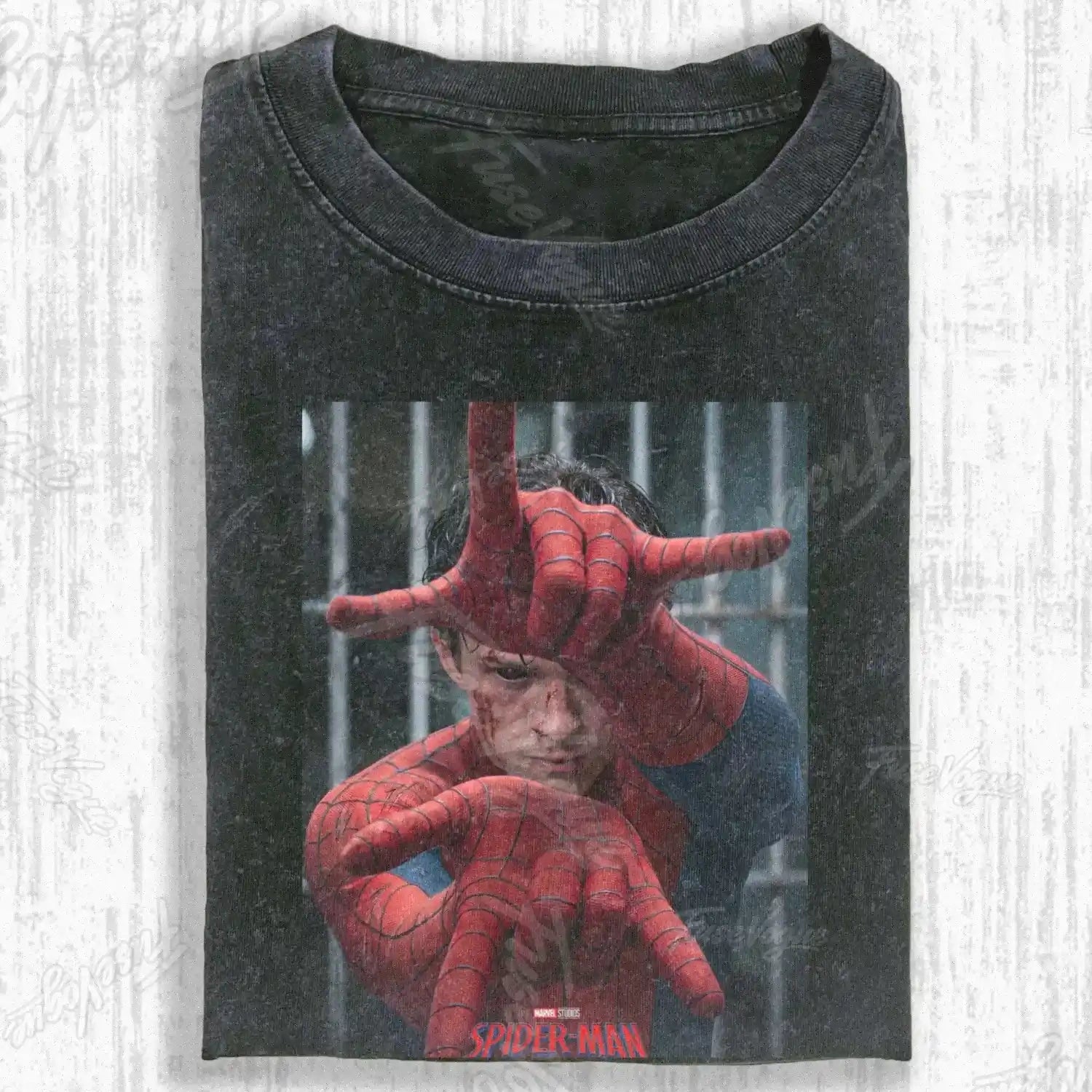 SPIDER SHADOW HERO GRAPHIC T-SHIRT - FUSEVOGUE