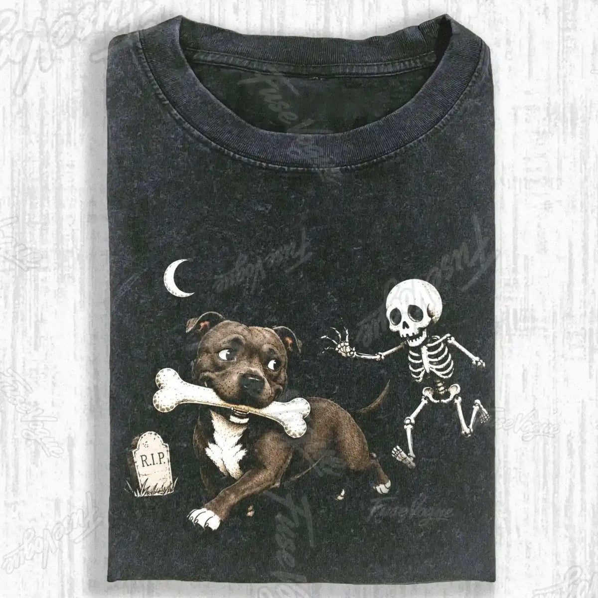 STAFFORDSHIRE BULL TERRIER HALLOWEEN T-SHIRT - FUSEVOGUE