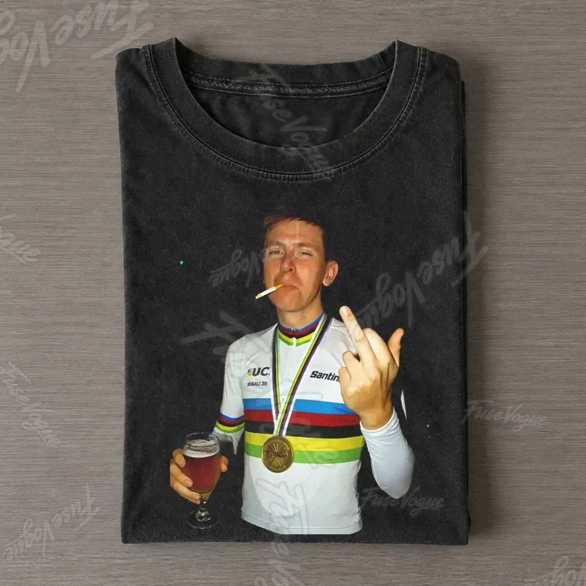 Tadej Pogačar 2026 Vintage Crying Tee - FUSEVOGUE