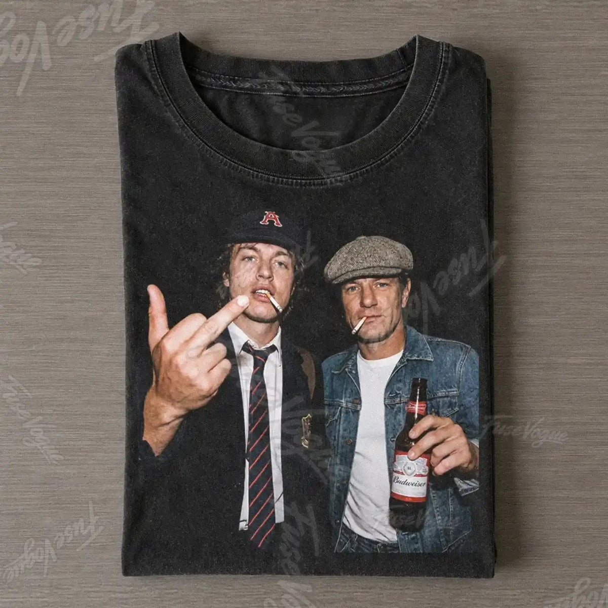 Vintage Angus Young & Brian Johnson Tee [e52f0824] - FUSEVOGUE