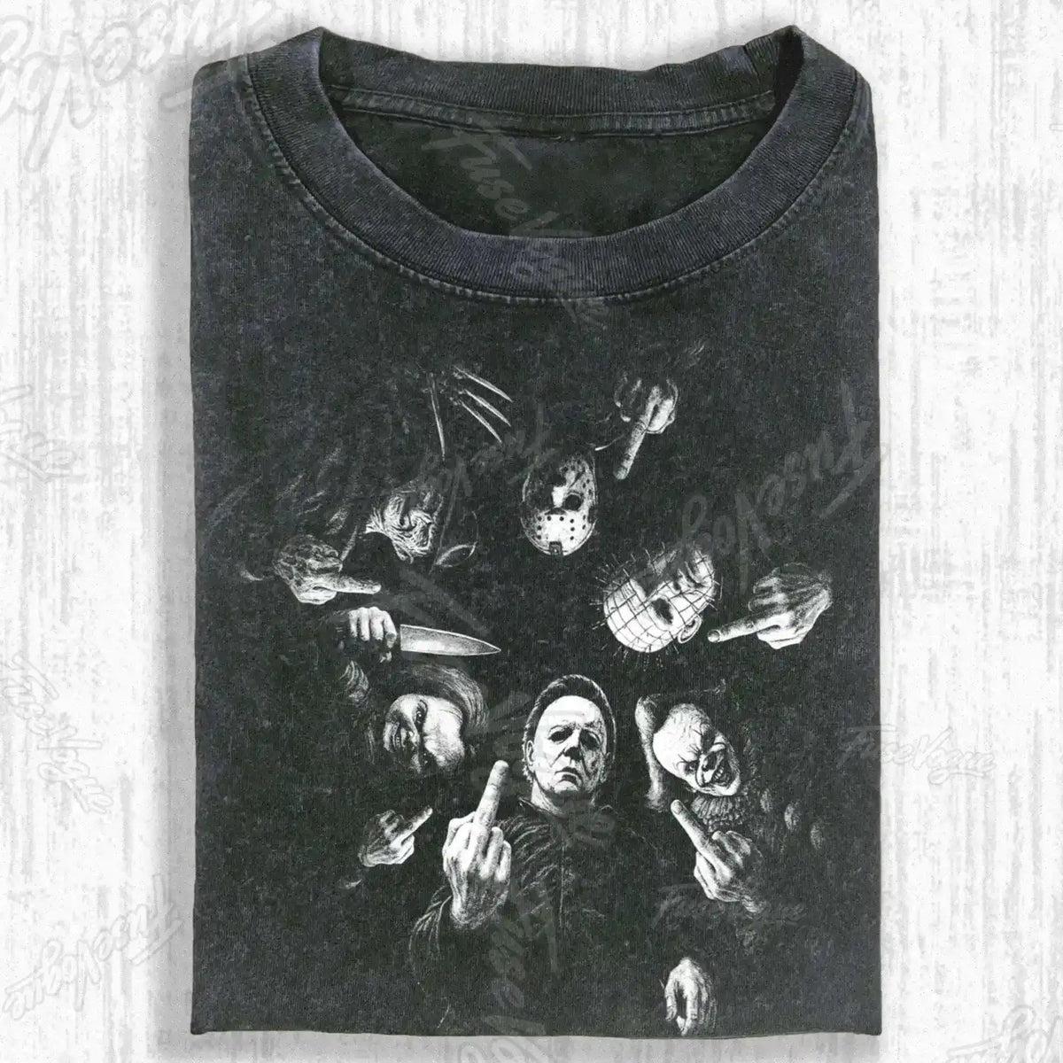 VINTAGE REBEL HORROR CREW T-SHIRT - FUSEVOGUE