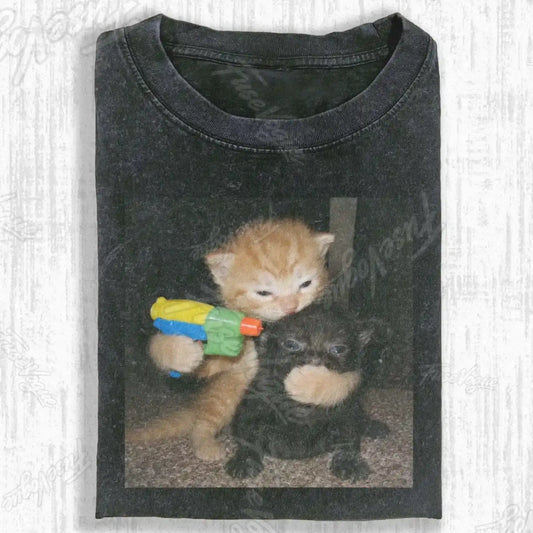 WACKY CAT T-SHIRT [eb8b3845] - FUSEVOGUE