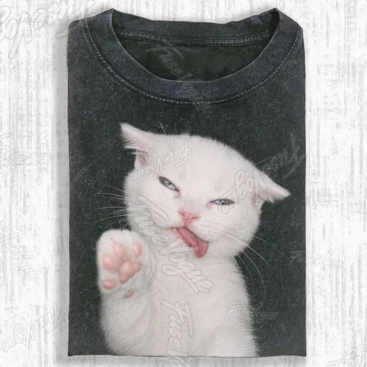 WACKY CAT T-SHIRT - FUSEVOGUE