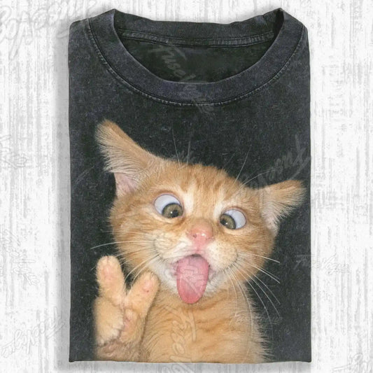 WACKY CAT T-SHIRT - FUSEVOGUE