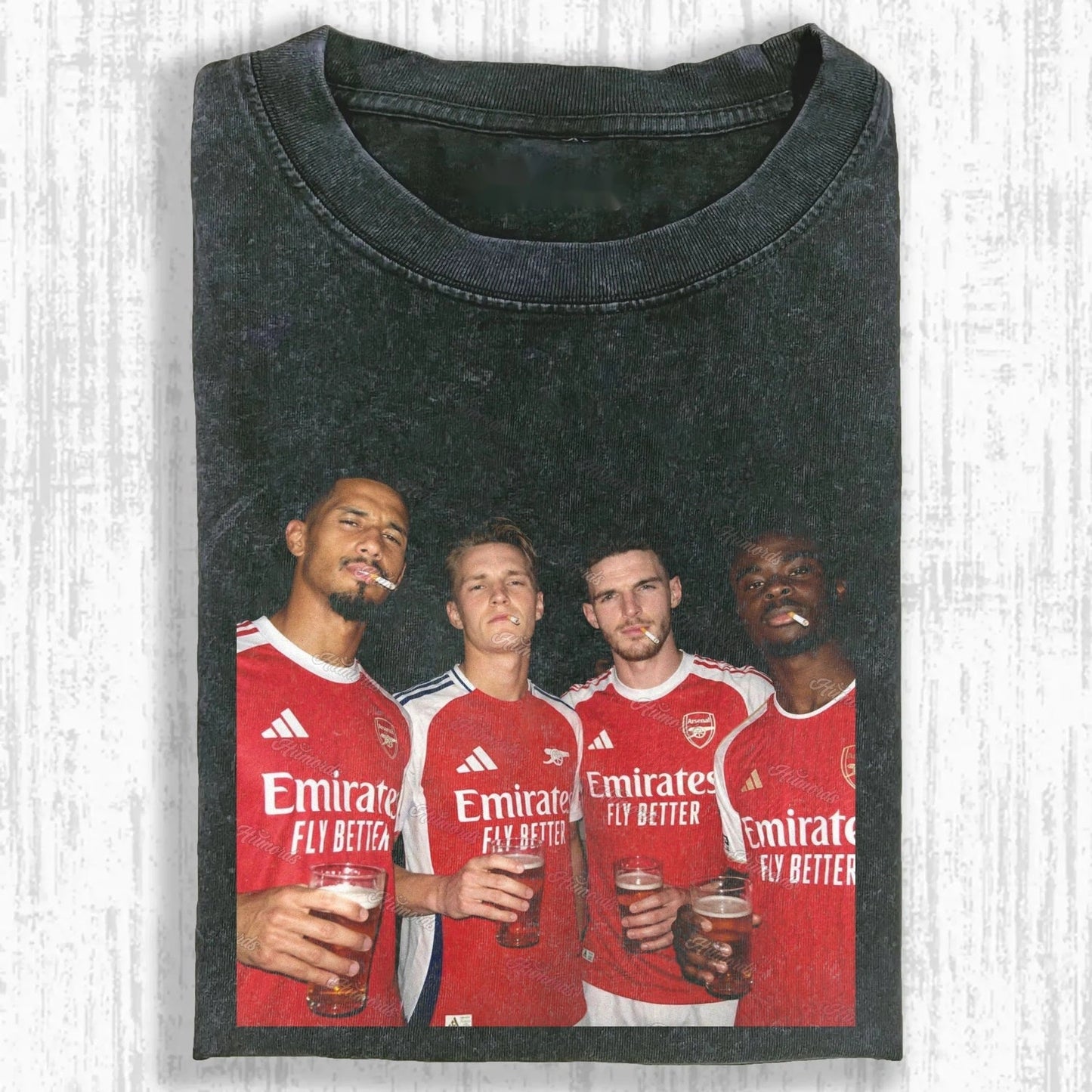 William Saliba ＆ Martin Odegaard ＆ Declan Rice ＆ Bukayo Saka Tee - FuseVogue