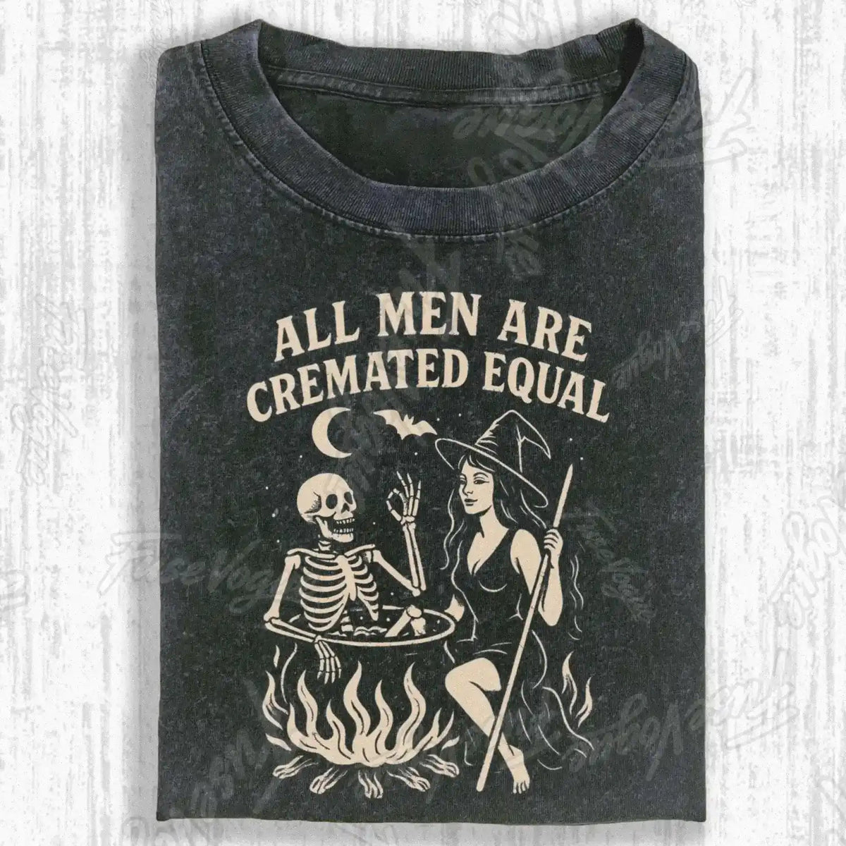 WITCH-AND-SKELETON-IN-A-CAULDRON-EQUAL-CREMATION-T-SHIRT - FUSEVOGUE